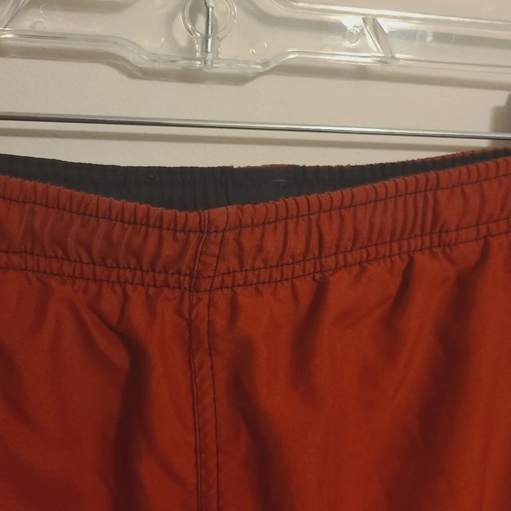 Speedo | Men's Red Athleisure Sporty Swim Trunks With Pockets (Size Small)